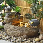Rockery Water Fountain Decoration Outdoor Fountain Fish Pond Landscaping Garden Water Fountain Indoor Freestanding Fountain
