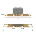 Wooden Bamboo Adjustable Bath Caddy Bathtub Tray Sides Drink Phone Holder