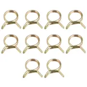 Double Wire Spring Hose Clamp, 20pcs 65Mn Steel 23mm Clips, Color Zinc Plated