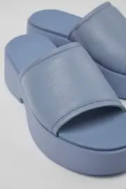 Tasha Blue Leather Slide for Women