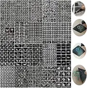 778pcs Temporary Tattoos Stencils, 20 Sheets Reusable Boys and Man Glitter Tattoo Kit Templates Face Painting Stencil Body Design Stencil Pack for Adults Girls Women Kids Teenager Adultssigns Man