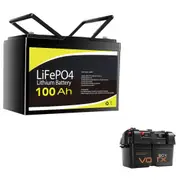 12V 100Ah Lithium Battery + VoltX Battery Box