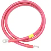 2 GAUGE Interconnecting Copper Cable, 96-Inch Length with 5/16-Inch Lugs (Red)