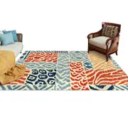 Retro Persian Printed Floor Mat Living Room Mat Multicolor - S