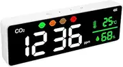 LED Screen Air Quality Monitor CO2 Concentration Detector Digital Temperature Humidity Sensor Mount Indoor Office Home Camping