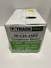 New TradePro TP-C25-1SP2 Condenser Fan Motor 1/4HP 1075 RPM 208-230V 60HZ