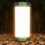 Glocusent Survival Camping Lantern, 106LED with 5 Brightness, Up to 1200LM, 3 Modes & SOS, Rechargeable for 80hrs, IP68 Waterproof, Small & Light, Emergency Light for Blackout, Hurricane (Army Green)