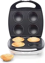 Pie Maker 4-Piece Non Stick Plate Easy Cooking Pastry Bakes Effortless Kitchen - 1400W