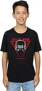 [Absolute Cult] Star Wars The Rise Of Skywalker Supreme Leader Kylo Ren Boys T-Shirt Black 5-6 Years