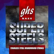 GHS Strings 5ML-STB Super Steels Stainless Steel Bass Guitar Strings, Medium