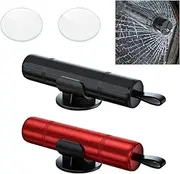 2Pcs Car Safety Hammer, Car Window Breaker and Seatbelt Cutter, 2-in-1 Safehammer Car Emergency Rescue Tool, Portable Multifunctional Auto Glass Breaker for Automotive Accidents