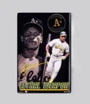RICKY HENDERSON / LETHAL WEAPON - 2" x 3" POSTER MAGNET costacos mlb oakland as