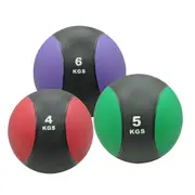 4kg + 5kg + 6kg Commercial Rubber Medicine Ball Set / Gym Fitness Exercise Ball