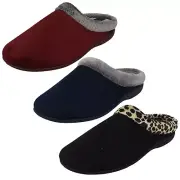 Rosebank Ladies Mule Slippers With Memory Foam Insole - Dianne