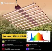 Phlizon 640W LED Grow plant Lights Bar w/SamsungLM561c Full Spectrum Indoor Grow