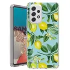 For Samsung Galaxy A23 5g A52 A53 TPU Case Cover+Glass(Teal Citrus)