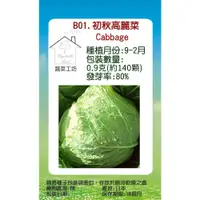 在飛比找PChome24h購物優惠-【蔬菜之家】B01.初秋高麗菜種子