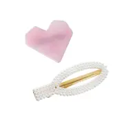2pc Culturesse 7.1cm Retro Hart Vintage Oval & Resin Heart Set Women's Accessory