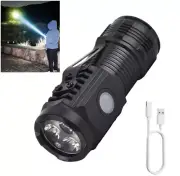 Super Bright Mini Flashlight USB Rechargeable Torch Lights Waterproof