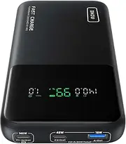 INIU 140W Power Bank, Compact 25000mAh High Capacity Laptop Portable Charger, USB C in&Out Tablet Powerbank, Smart Digital Display Phone Charger for iPhone 16 15, Samsung, iPad, MacBook, Laptop etc.