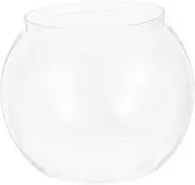 NOLITOY Transparent Plastic Fish Bowl Desktop Aquarium for Goldfish and Turtles Fall Resistant Small Fish Tank for Home and Office Lightweight and Stylish Design