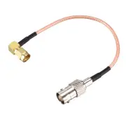 SMA Male Right Angle to BNC Female RF Coaxial Cable RG316 Coax Cable 0.5 Ft