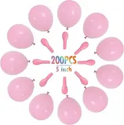 5 Inch Mini Pink Party Pearl Balloons,200 pcs Light Pink Macaron Latex Balloons for Birthday Wedding Engagement Anniversary Christmas Festival Picnic or any Friends & Family Party Decorations Supplier