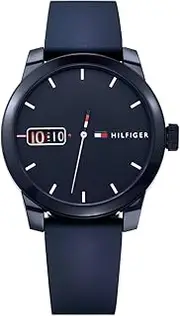 [Tommy Hilfiger] Men's Denim 1791381 Quartz Watch, Navy, 42 mm Case Diameter