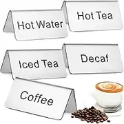 Cabilock 5pcs Table Tent Signs Sleek Coffee and Beverage Display Labels and Space Saving Design for Cafes Restaurants and Home Use
