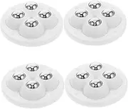 Homoyoyo 4Pcs Self Adhesive Swivel Caster Wheels Rotation Sticky Wheels for Furniture Trash Can Storage Box Stainless Steel Easy No Drill Installation White