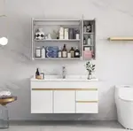 北歐實木浴室櫃輕奢智能鏡洗漱臺洗手洗臉盆櫃組合現代簡約衛浴櫃MBS