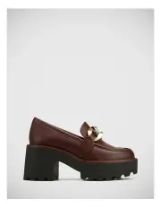 [Wittner] Sophia Leather Loafer in Dark Chestnut