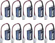 HOUYIBO 10PCS SB-AA02 3.6V Lithium Batteries 1200mAh 1/2AA with Plug Long-Lasting Power Supply Replacement LS14250 for PLC Battery