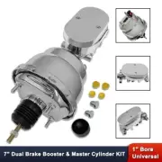 Universal 7" Dual Diaphragm Power Brake Booster and 1" Bore Master Cylinder