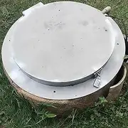 LISHAOHU Round Stainless Steel Well Covers for Outdoor Use, Diameter 20, 30, 40, 50, 60, 70, 80 cm, Septic Tank Lids (11.8 inches (30 cm)