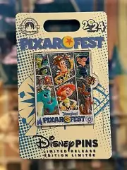 Disney Pixar Fest 2024 Logo Pin Woody Edna Sully Dante Jessie Inside Out New