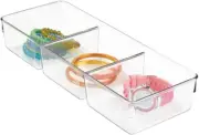 Linus Dresser and Vanity Drawer Organizer, 13-Inch by 5-Inch by 2.25-Inch, Clear