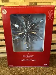 Ashland Christmas Tree Topper Lighted Silver Snowflake New