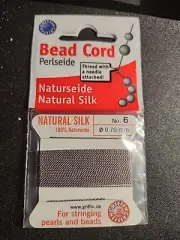 Silk Cord Griffin Beading Stringing Thread Grey No. 6 0.70mm