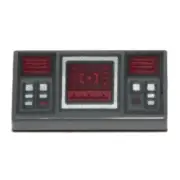 LEGO Star Wars - Dark Bluish Gray 1 x 2 Tile, Dark Red Target Screen & Buttons