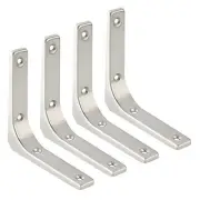 Heavy Duty Floating Shelf Bracket 4 Inch x 4 4 x 4 Inch (4 PCS) Brushed Nickel