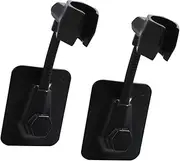 TEHAUX 2pcs Adjustable Holder Base Punch Easy to Install Strong Adhesive Durable Shower Mount for Home Use Black