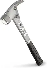 Estwing AL-PRO Aluminum Framing Hammer - 14 oz Straight Rip Claw with Smooth Face & Shock Reduction Grip - ALBK
