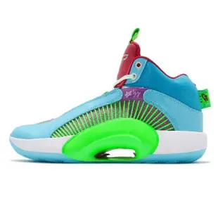 【NIKE 耐吉】籃球鞋 Air Jordan XXXV WIP 男鞋 喬丹 避震 包覆 明星款 運動 球鞋 藍 綠(DD3667-400)