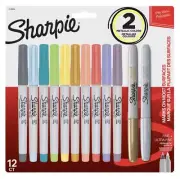Sharpie Permanent Markers, Ultra-Fine and Fine Point Assorted Colors, 12 Count