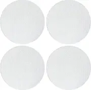 X AUTOHAUX Universal 4.5 Inch Speaker Grills Mesh for Audio Subwoofer 120x6.5mm Grille without Frame White - Pack of 4