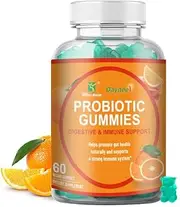 Probiotics Gummies for Women & Men - Natural Orange Flavored Daily Immune Support Digestive Gummy Health Support & Gut Health Supplement - 60 Gummies