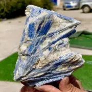 1.35LB Rare!! Natural beautiful Blue KYANITE with Quartz Crystal Specimen Rough