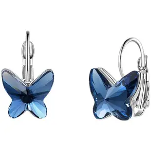 新款采用施華洛奇元素水晶蝴蝶耳扣配飾品耳飾耳墜耳環女友禮物