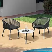Livsip Outdoor Lounge Setting Furniture 3 Piece Patio Set